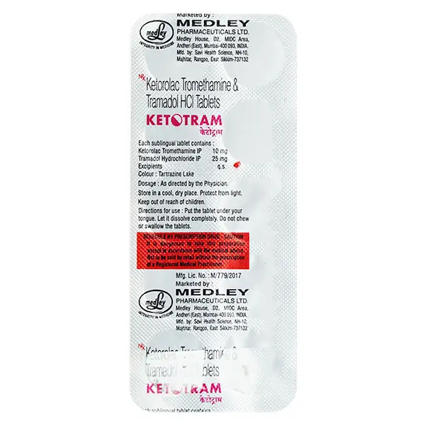 Ketotram 10mg/25mg Tablet